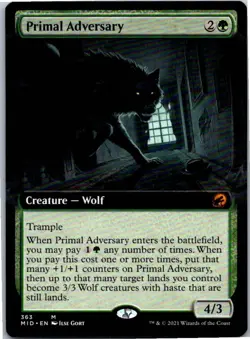 Primal Adversary (Extended Art) M 363 Normal Innistrad: Midnight Hunt NM - Image 1