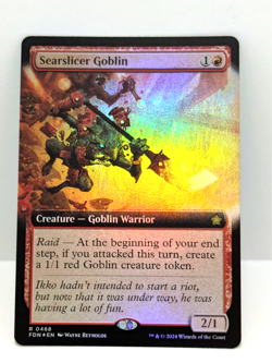 Foundations - Searslicer Goblin - Creature - Fdn 144 - Rare - Foil - Borderless - Image 1