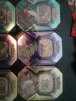 Lot of 6 Triple Whammy Collector Sealed Tin Set Pokemon TCG (18 Booster Packs) - Image 2