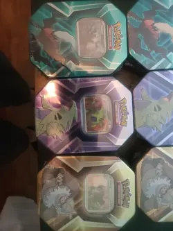 Lot of 6 Triple Whammy Collector Sealed Tin Set Pokemon TCG (18 Booster Packs) - Image 3