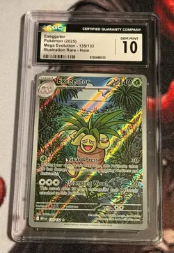 Pokemon TCG - Exeggutor - Mega Evolution Illust. Rare #135/132 - GEM MINT CGC 10 - Image 1