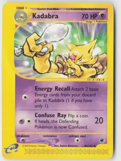 Kadabra 84/165 Uncommon Expedition Base Set Pokemon Near Mint - Image 1