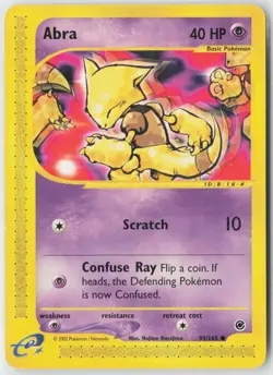 Abra 93/165 Common Expedition Base Set Pokemon Near Mint - Image 1
