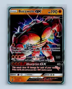 Pokemon tcg SM - Crimson Invasion Buzzwole GX Near Mint or Better - Image 1