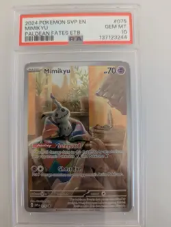 2024 POKEMON SVP EN-SV BLACK STAR PROMO #075 MIMIKYU PSA 10 - Image 1