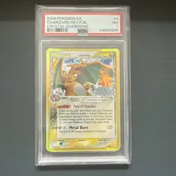 Pokemon Charizard ex Crystal Guardians Reverse Holo Rare #4 PSA 7 - Image 1