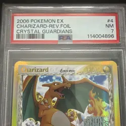 Pokemon Charizard ex Crystal Guardians Reverse Holo Rare #4 PSA 7 - Image 3