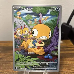 Pokemon Scraggy Illustration Rare IR Full Art Holo 138/086 White Flare - Image 1