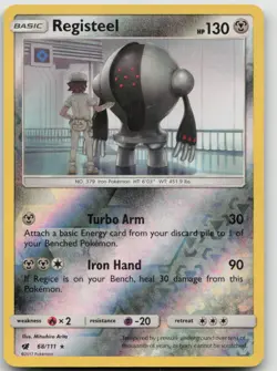 Pokemon Registeel 68/111 R Crimson Invasion Reverse Holo NM - Image 1