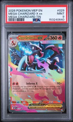 Pokemon PSA 9 Mega Charizard X Ex Me Black Star Promo 029 - Image 1