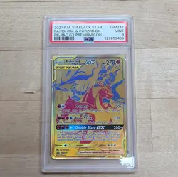 PSA 9 Reshiram & Charizard GX SM247 2021 Sun & Moon Promo Holo EN - Image 1