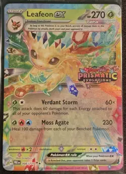 Pokemon TCG - Leafeon ex Prismatic Evolutions Surprise Box Stamped Promo- SEALED - Image 1