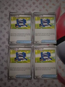 4x Pokegear 3.0 084/086 x4 - Black Bolt - Pokemon TCG - Playset - Image 1