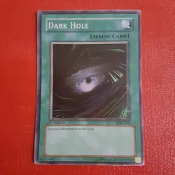 Yugioh Dark Hole LOB-E041 1st Edition - Image 1
