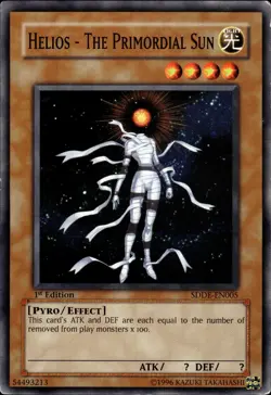 Helios - The Primordial Sun - 1st Edition SDDE-EN005 - MP - YuGiOh - Image 1