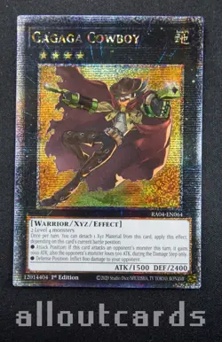 2025 Yu-Gi-Oh! Quarter Century Stampede 1st Ed Gagaga Cowboy RA04-EN064 - Image 1