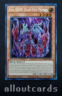 2025 Yu-Gi-Oh! Supreme Darkness 1st Ed Evil HERO Dead-End Prison SUDA-EN002 - Image 1