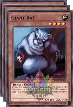 X3 Playset 1st Ed Giant Rat SDGR-EN020 Yugioh - Image 1