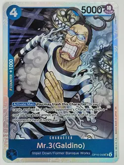 One Piece OP16-056 Mr.3(Galdino) Super Rare - Image 1