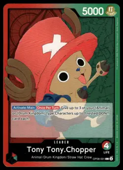 Two Legends #OP08-001 Tony Tony.Chopper Leader - Image 1