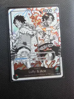 One Piece TCG Luffy & Ace Alt Art ST30 Mint Condition English - Image 1