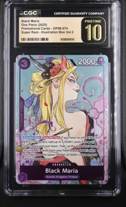 One Piece Black Maria OP08-074 Illustration Box Volume 2 Promo CGC PRISTINE 10 - Image 1