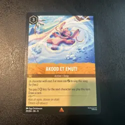 Disney Lorcana TCG Akood Et Emuti Stitch Action Song Card 29/204 Regular - Image 1