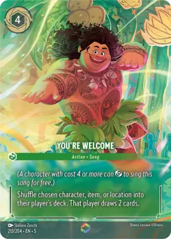 Disney Lorcana | You're Welcome (Enchanted) | 213/204 | Shimmering Skies | NM - Image 1