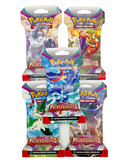 Lot of (250) Pokemon Scarlet & Violet Paldea Evolved Sleeved Booster Pack Sealed - Image 3