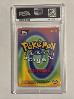 1999 TOPPS POKEMON THE MOVIE EDITION E2 IVYSAUR #2 FOIL - PSA 9 MINT - Image 2