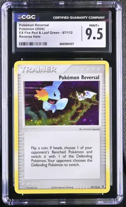 CGC 9.5 Pokemon Reversal EX Fire Red & Leaf Green 97/112 Reverse Holo Pokemon - Image 1
