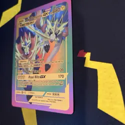 Pokemon TCG Rainbow Foil Zacian And Zamazenta Tag Team GX 63/100 Mint Condition - Image 3