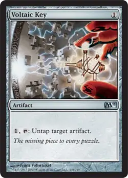 Moderate Play, English MTG Regular Voltaic Key Magic 2011 Magic the Gathering - Image 1