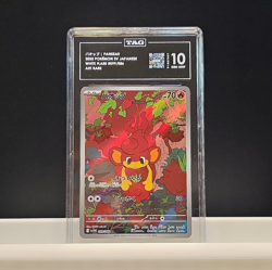 Pokemon Pansear #099/086 White Flare Art Rare Holo TAG 10 Japanese 2025 - Image 1