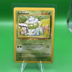 Bulbasaur 44/102 Base Set Unlimited 1999 Vintage Pokemon TCG - Image 1