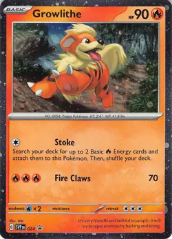 Growlithe 024 Holo Promo Scarlet & Violet Promo Pokemon Lightly Played - Image 1