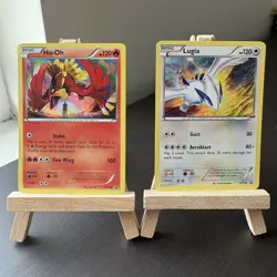 Ho-Oh XY153 and Lugia XY156 Holo black star Promo English Pokemon TCG (both NM) - Image 1