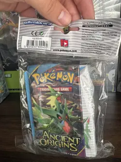 NEW- Pokemon XY Mini Portfolio Binder W/ Ancient Origins Booster Pack Tyranitar - Image 1