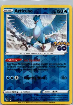 Articuno 024/078 Holo Rare Pokemon GO Pokemon Reverse Holo Near Mint - Image 1