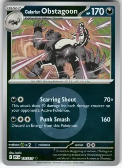 Galarian Obstagoon (Energy Symbol ) 132/217 Ascended Heroes Reverse Holo NM - Image 1