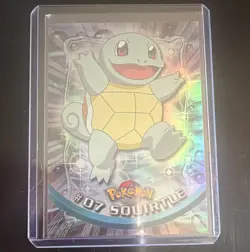 Pokemon TCG Topps Series 1 Squirtle #07 Common Holo TV Animation ENG - Image 1