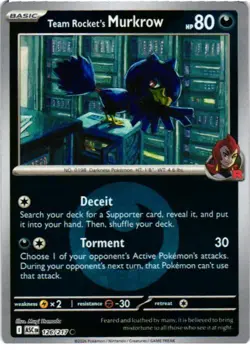 Team Rocket's Murkrow (Energy Symbol) 126/217 Ascended Heroes Reverse Holo NM - Image 1