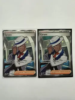 x2 Pokemon Cyrano Ultra Rare Trainer Surging Sparks 230/191 - Image 1