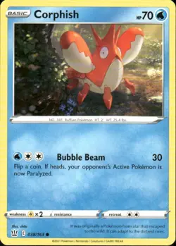 CORPHISH 038/163 BATTLE STYLES C POKEMON CHIBI - Image 1