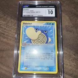 Pokemon TCG CGC 10 Gem Mint Poliwhirl 68/115 Unseen Forces Regular - Image 4