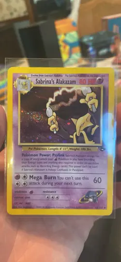 Layered SWIRL Sabrina's Alakazam 16/132 Gym Challenge Holo Rare - Image 1