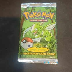 Pokemon TCG Jungle 1st Edition Booster Pack (Scyther). Unopened, factory seal - Image 1