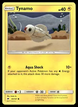 Tynamo 44/147 Common Burning Shadows Pokemon Lightly Played - Image 1