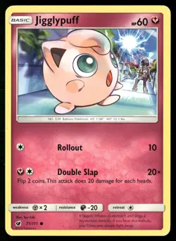 Jigglypuff 71/111 Common Crimson Invasion Pokemon Moderately Played - Image 1