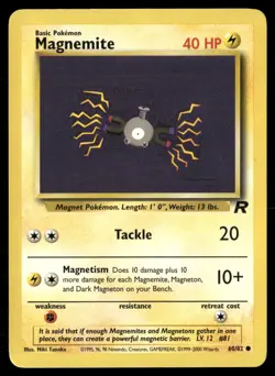 Magnemite 60/82 Common Team Rocket Pokemon Moderately Played - Image 1